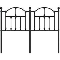 Berkfield Home Metal Headboard Black 120 cm
