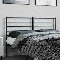 Berkfield Home Metal Headboard Black 140 cm