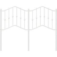 Berkfield Home Metal Headboard White 120 cm