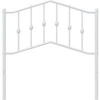 Berkfield Home Metal Headboard White 90 cm