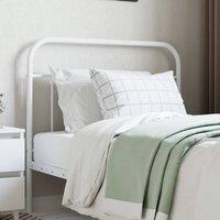 Berkfield Home Metal Headboard White 107 cm