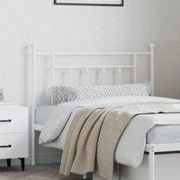 Berkfield Home Metal Headboard White 107 cm