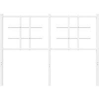 Berkfield Home Metal Headboard White 120 cm