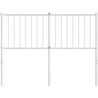 Berkfield Home Metal Headboard White 120 cm