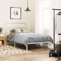 Berkfield Home Metal Headboard White 100 cm