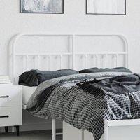 Berkfield Home Metal Headboard White 135 cm