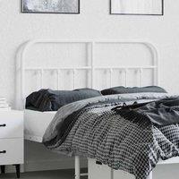 Berkfield Home Metal Headboard White 120 cm