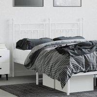 Berkfield Home Metal Headboard White 150 cm
