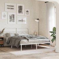 Berkfield Home Metal Headboard White 137 cm
