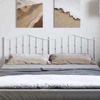 Berkfield Home Metal Headboard White 193 cm