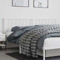 Berkfield Home Metal Headboard White 193 cm