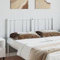 Berkfield Home Metal Headboard White 160 cm