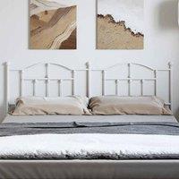 Berkfield Home Metal Headboard White 193 cm