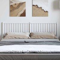 Berkfield Home Metal Headboard White 193 cm