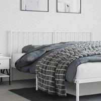 Berkfield Home Metal Headboard White 180 cm