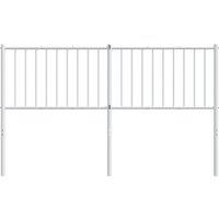 Berkfield Home Metal Headboard White 160 cm