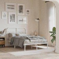 Berkfield Home Metal Headboard White 120 cm