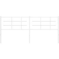 Berkfield Home Metal Headboard White 193 cm