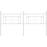 Berkfield Home Metal Headboard White 180 cm