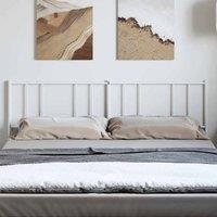 Berkfield Home Metal Headboard White 180 cm