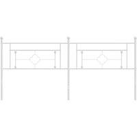 Berkfield Home Metal Headboard White 200 cm