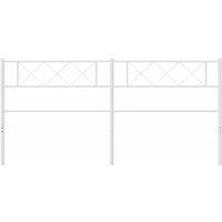 Berkfield Home Metal Headboard White 200 cm