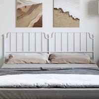 Berkfield Home Metal Headboard White 193 cm