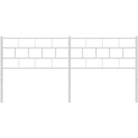 Berkfield Home Metal Headboard White 200 cm