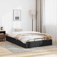 Berkfield Home Ottoman Bed Frame without Mattress Black Double Faux Leather