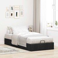 Berkfield Home Ottoman Bed Frame without Mattress Black Single Fabric