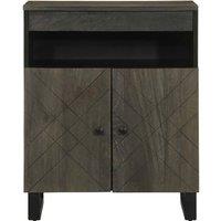 Berkfield Home Sideboard Black 60x33x75 cm Solid Wood Mango | Size: 60 x 33 x 75 cm