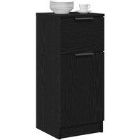 Berkfield Home Sideboard Black Oak 30x30x70 cm Engineered Wood | Size: 30 x 30 x 70 cm