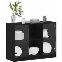 Berkfield Home Sideboard Black Oak 102x37x75, 5 cm Engineered Wood