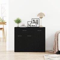 Berkfield Home Sideboard Black Oak 88x30x70 cm Engineered Wood | Size: 88 x 30 x 70 cm
