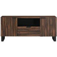 Berkfield Home TV Cabinet - 105 x 33.5 x 46 cm, Made from Solid Mango Wood in Brown | Size: 105 x 33.5 x 46 cm
