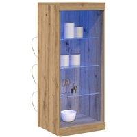 Berkfield Home Sideboard with LED Lights Artisan Oak 41x37x100 cm in Brown | Size: 41 x 37 x 100 cm