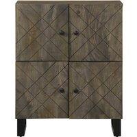 Berkfield Home Sideboard Black 60x33x75 cm Solid Wood Mango | Size: 60 x 33 x 75 cm