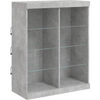 Berkfield Home Sideboard with LED Lights Concrete Grey 81x37x100 cm | Size: 81 x 37 x 100 cm