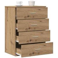 Berkfield Home Sideboard with Drawer with Storage Artisan oak Engineered wood in Brown