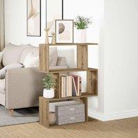 Berkfield Home Room Divider Bookcase 3-Tier Artisan Oak 70x24x97 cm Engineered Wood in Brown | Size: 70 x 24 x 97 cm