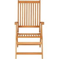 Berkfield Home Reclining Garden Chairs 8 pcs Solid Teak Wood in Brown