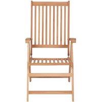 Berkfield Home Reclining Garden Chairs 4 pcs Solid Teak Wood in Brown