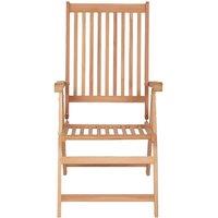 Berkfield Home Reclining Garden Chairs 6 pcs Solid Teak Wood in Brown