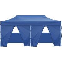 Berkfield Home Professional Folding Party Tent with 4 Sidewalls 3x6 m Steel Blue