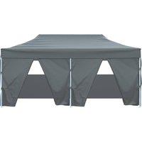 Berkfield Home Professional Folding Party Tent with 3 Sidewalls 3x4 m Steel Anth in Grey