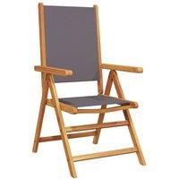 Berkfield Home Reclining Garden Chairs 4 pcs Anthracite Fabric & Solid Wood