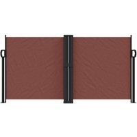 Berkfield Home Retractable Side Awning Brown 120x1200 cm