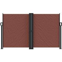 Berkfield Home Retractable Side Awning Brown 140x1200 cm