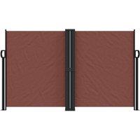 Berkfield Home Retractable Side Awning Brown 140x1000 cm
