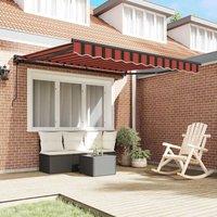 Berkfield Home Retractable Awning Manual Orange & Brown 300x250 cm